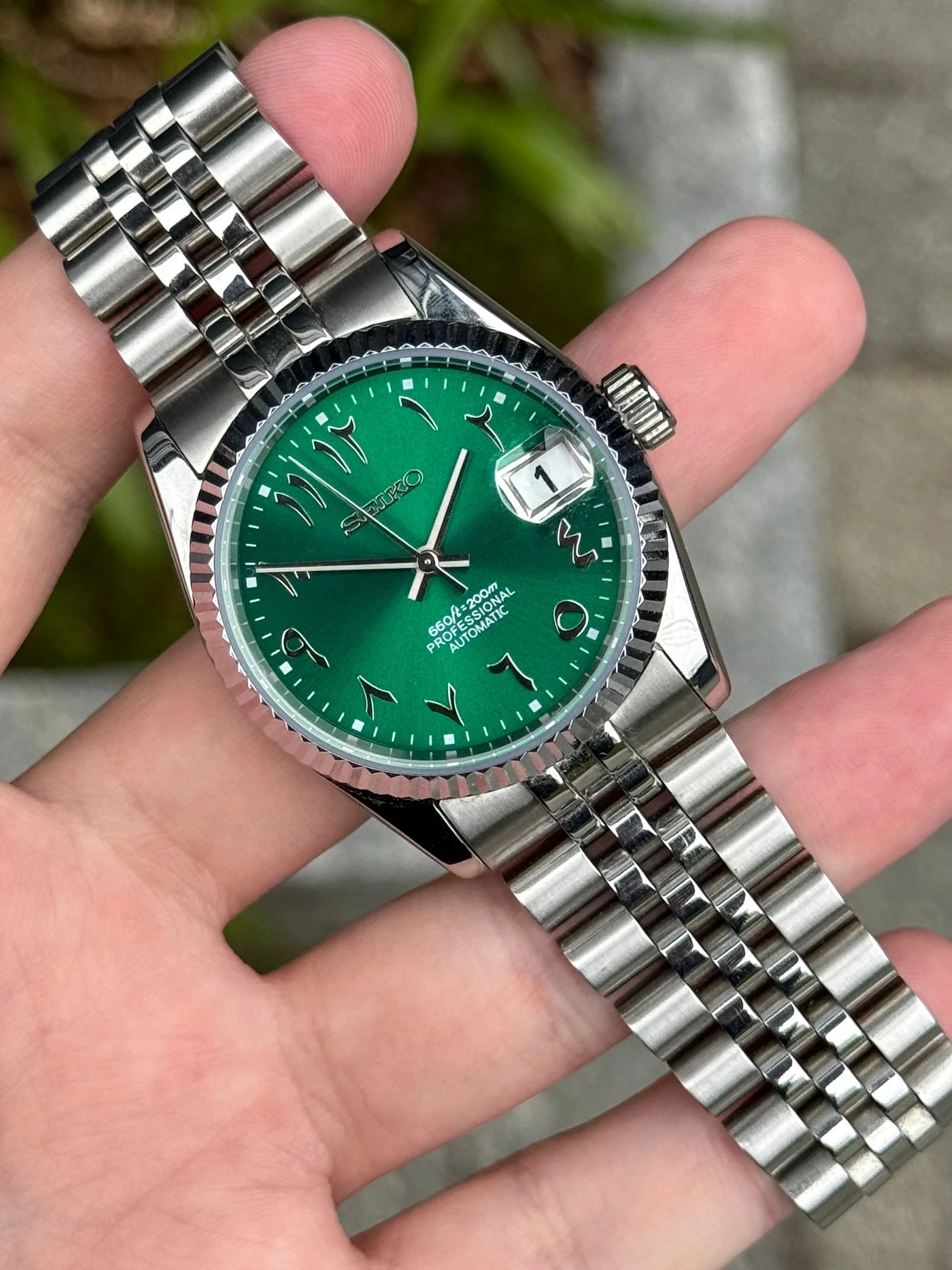 Seikojust Emerald Arabic Dial