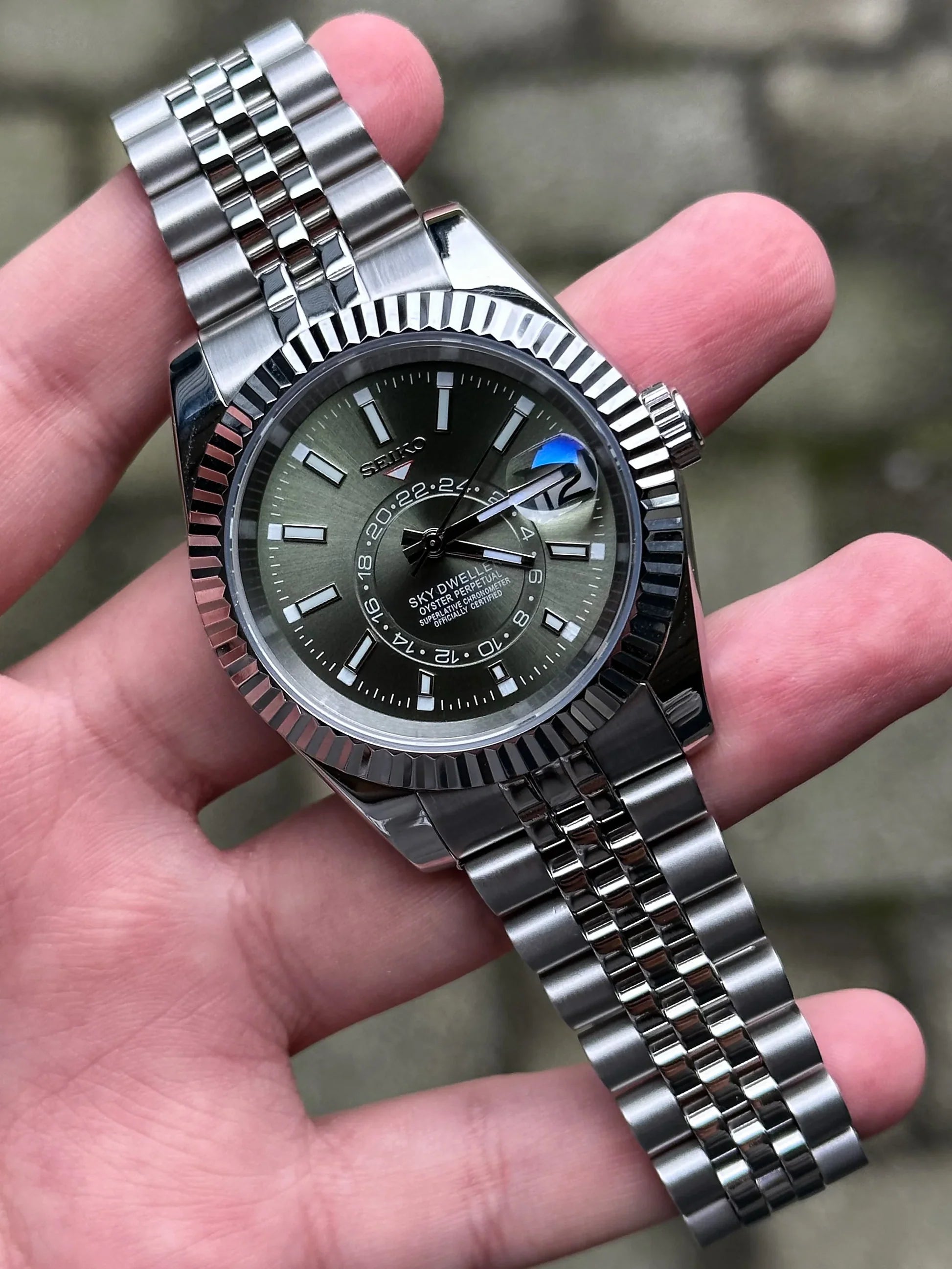 Seikojust Sky Dweller Olive Dial