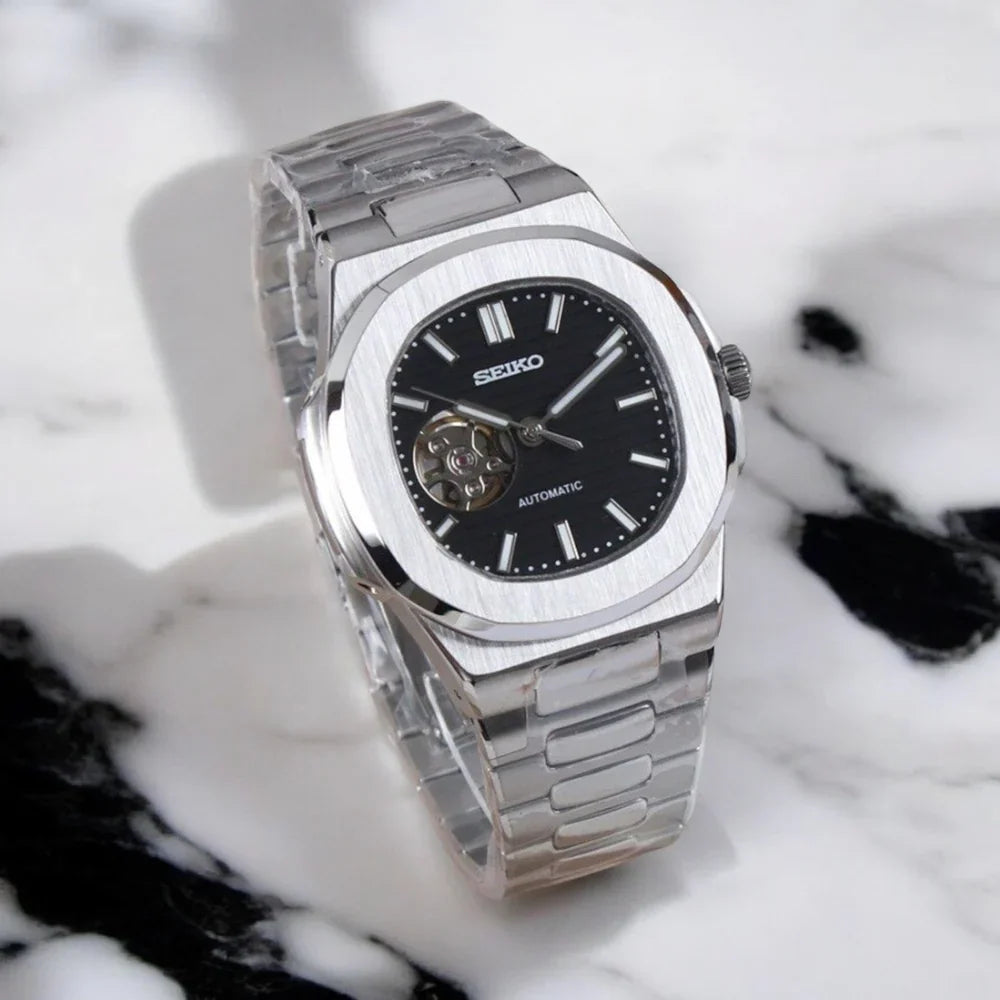 Aquatic Open Heart Black Dial