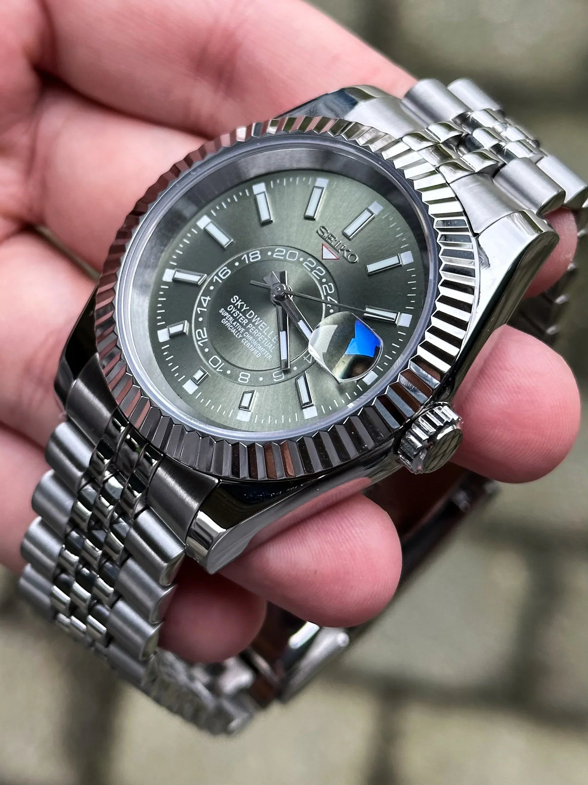Seikojust Sky Dweller Olive Dial