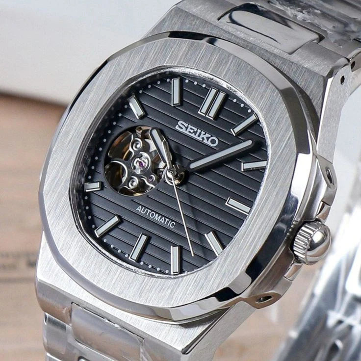 Aquatic Open Heart Black Dial