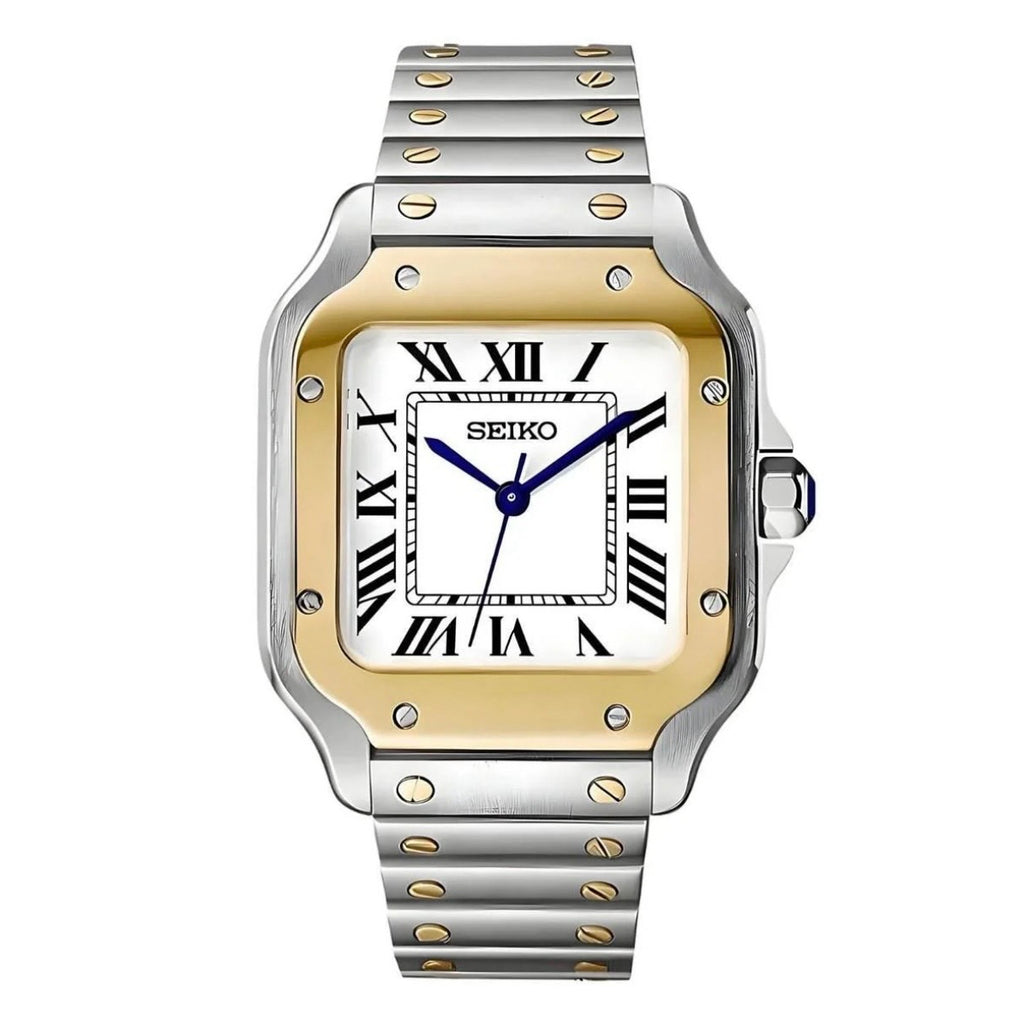 Santos-style Golden Two Tone Dial