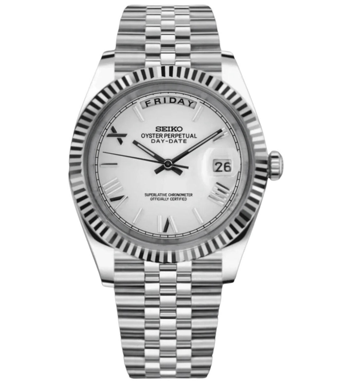 Seikodate Roman White Dial