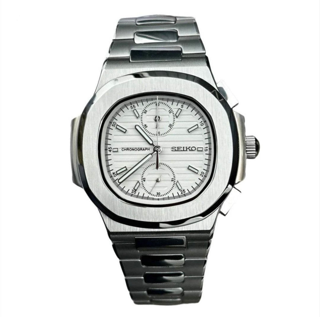 Aquatic White Chrono Dial