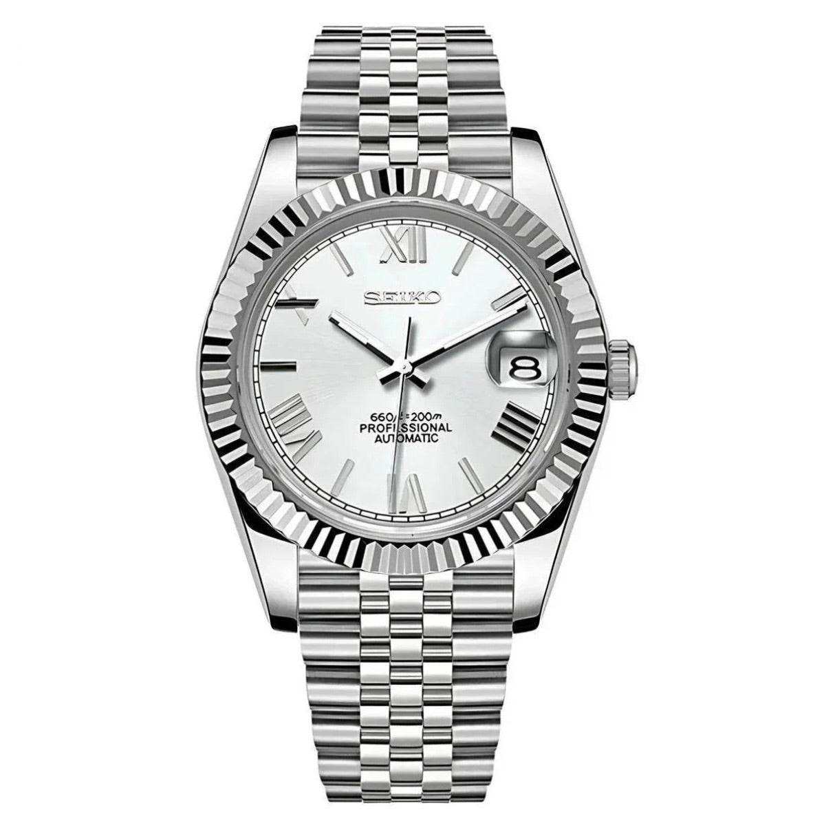 Seikojust White Roman Dial