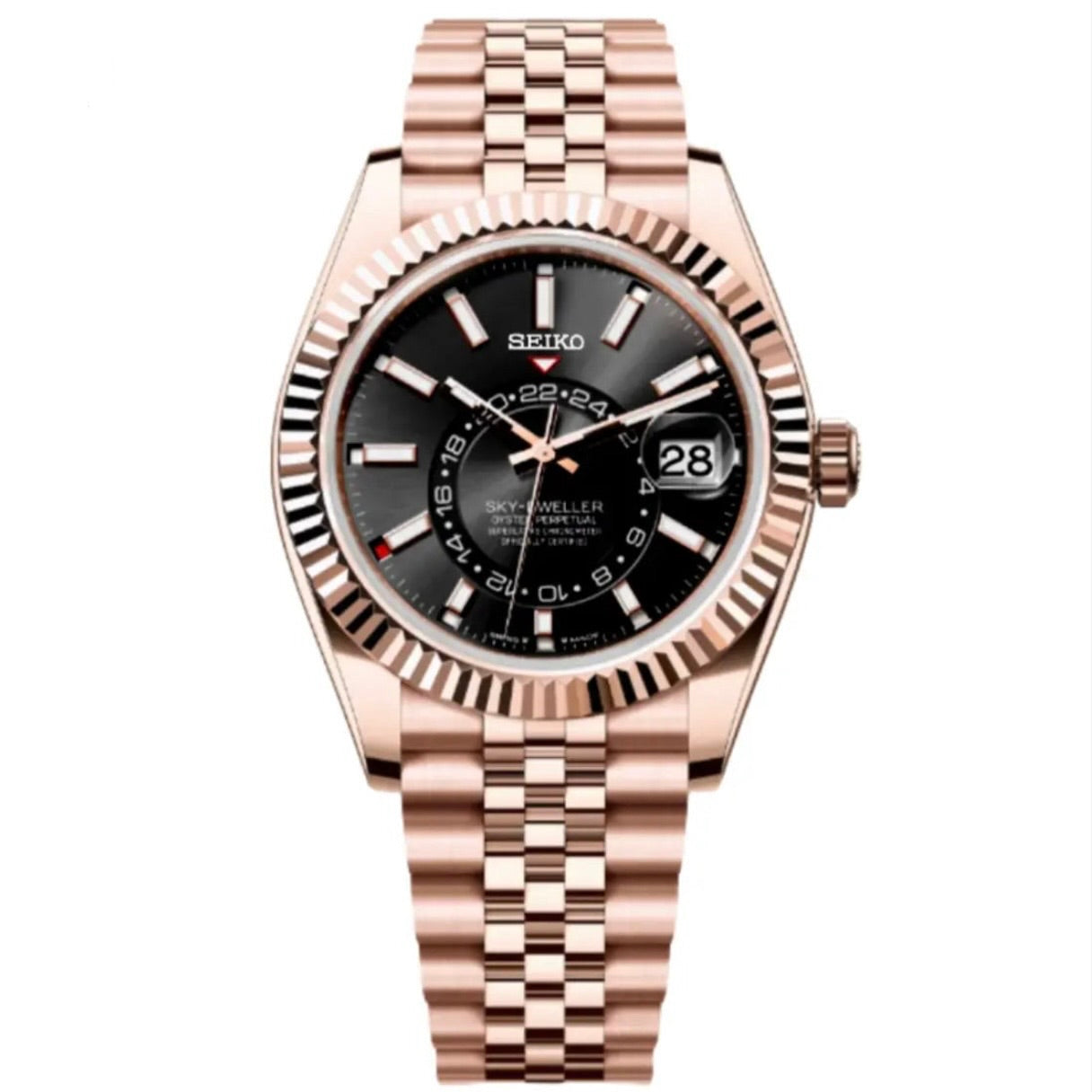 Womenjust Sky Dweller Rose Black Dial