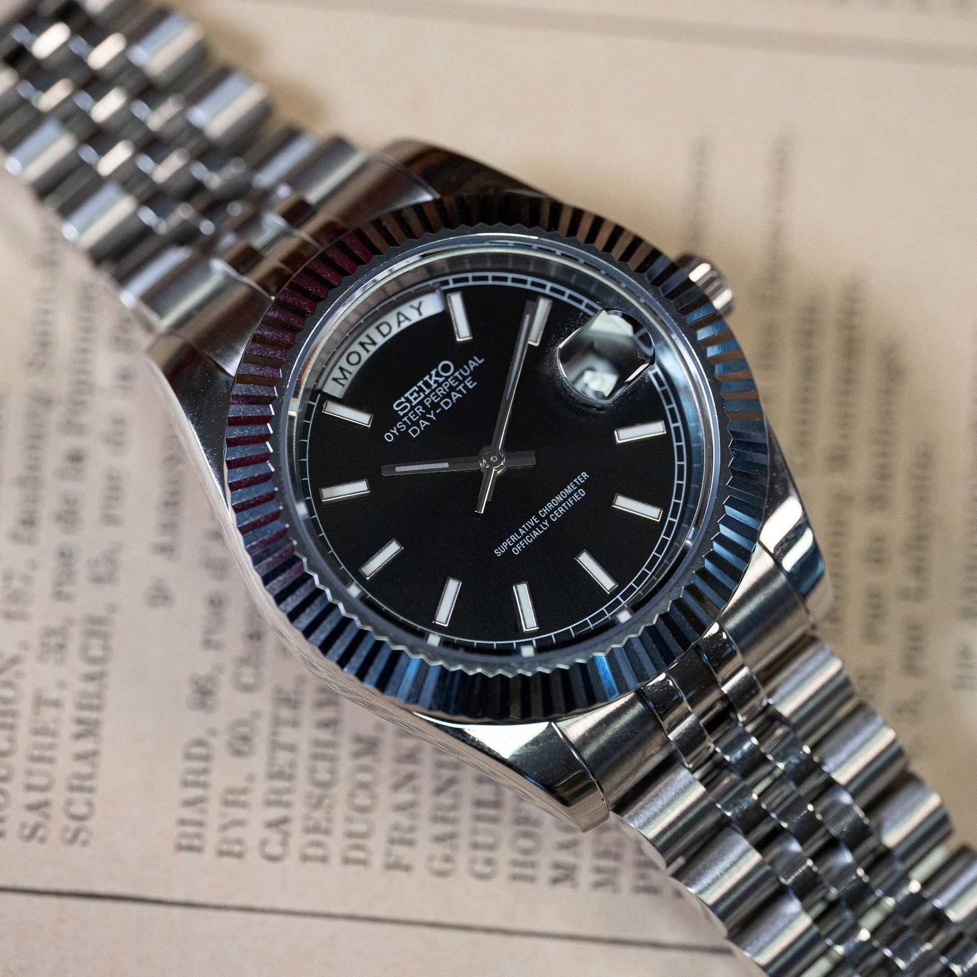Seikodate Stealth Black Dial