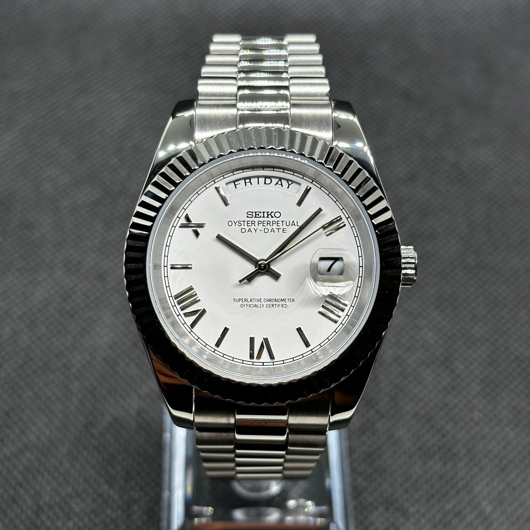 Seikodate Roman White Dial