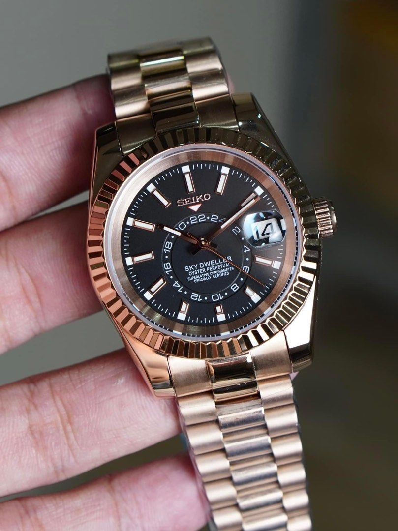 Womenjust Sky Dweller Rose Black Dial